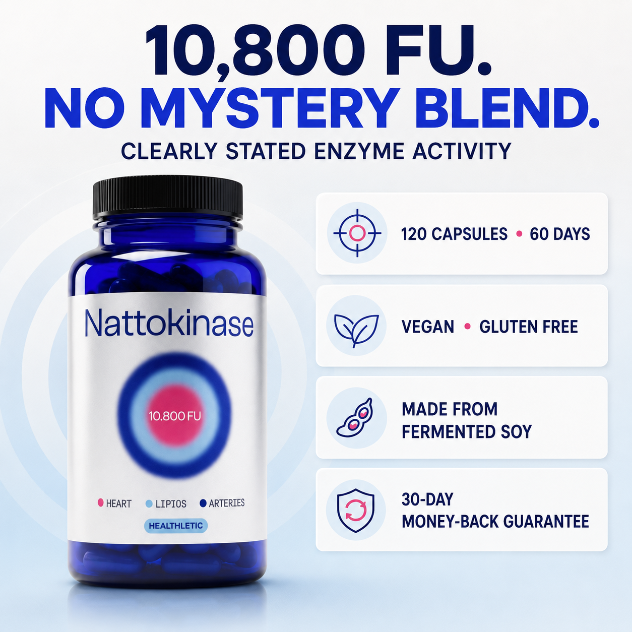 Emvira Nattokinase 10,800 FU – 60 Day Supply